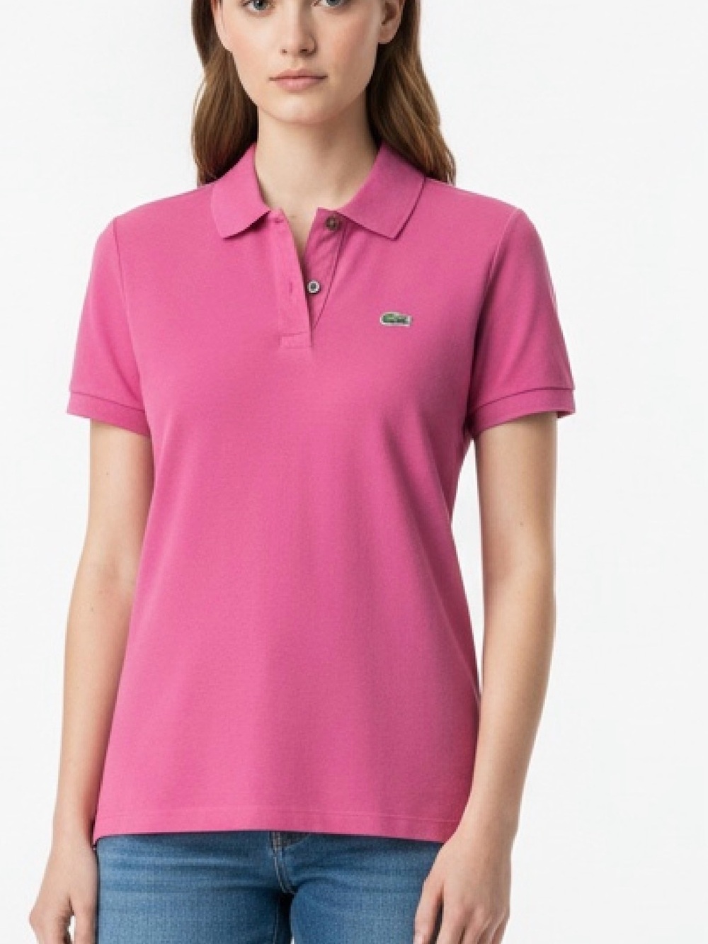 Lacoste Women's Pink Short-Sleeve Polo Shirt , size small